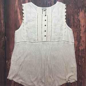 Women’s Ivory Lucky Brand size L lace blouse